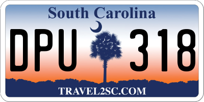 SC license plate DPU318