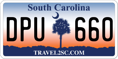 SC license plate DPU660