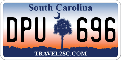 SC license plate DPU696