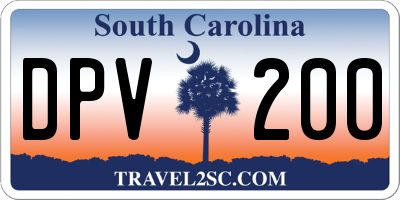 SC license plate DPV200