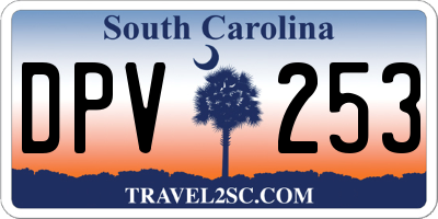 SC license plate DPV253