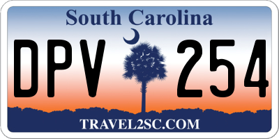 SC license plate DPV254