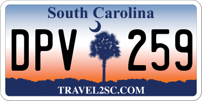 SC license plate DPV259