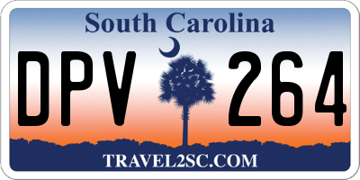 SC license plate DPV264