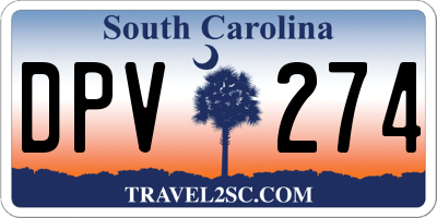 SC license plate DPV274