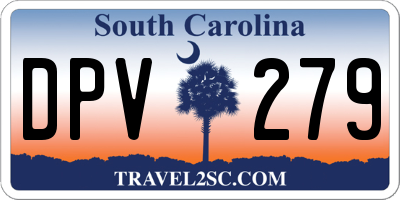 SC license plate DPV279