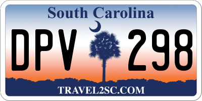 SC license plate DPV298