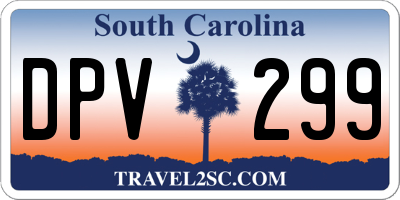 SC license plate DPV299