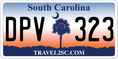 SC license plate DPV323