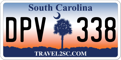 SC license plate DPV338