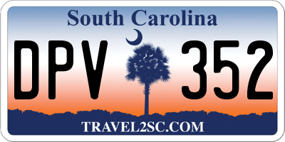 SC license plate DPV352