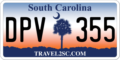 SC license plate DPV355