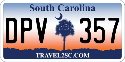 SC license plate DPV357