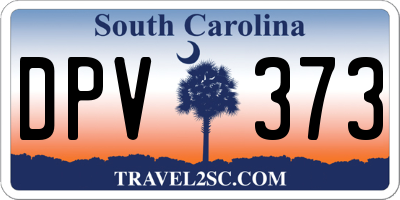 SC license plate DPV373