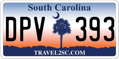 SC license plate DPV393