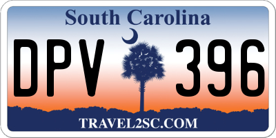 SC license plate DPV396