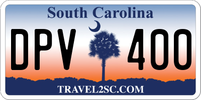 SC license plate DPV400