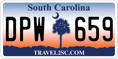 SC license plate DPW659