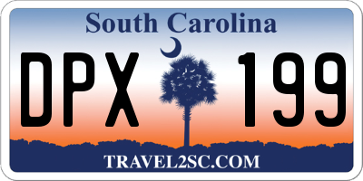 SC license plate DPX199