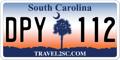 SC license plate DPY112