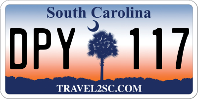 SC license plate DPY117