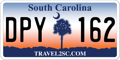 SC license plate DPY162