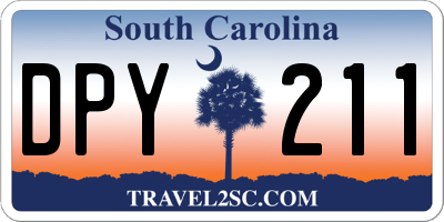 SC license plate DPY211