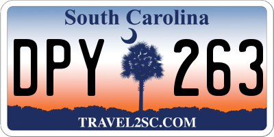 SC license plate DPY263