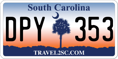 SC license plate DPY353
