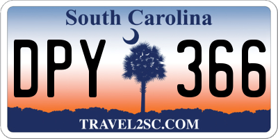 SC license plate DPY366