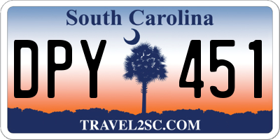 SC license plate DPY451