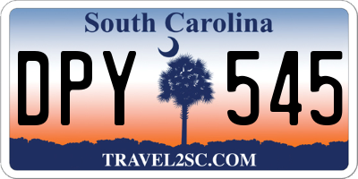 SC license plate DPY545