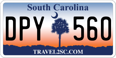 SC license plate DPY560