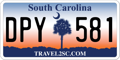 SC license plate DPY581
