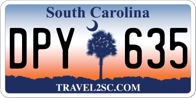 SC license plate DPY635