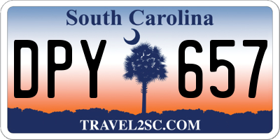 SC license plate DPY657