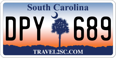 SC license plate DPY689