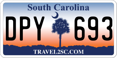 SC license plate DPY693