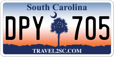SC license plate DPY705