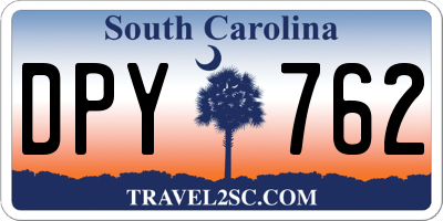 SC license plate DPY762