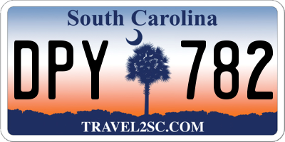 SC license plate DPY782