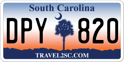 SC license plate DPY820