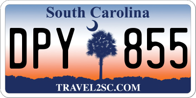 SC license plate DPY855