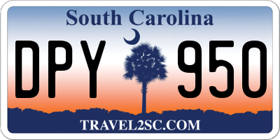 SC license plate DPY950