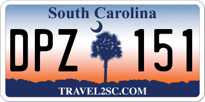 SC license plate DPZ151