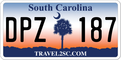 SC license plate DPZ187