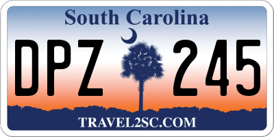 SC license plate DPZ245