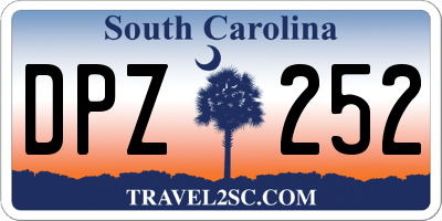 SC license plate DPZ252