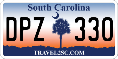 SC license plate DPZ330