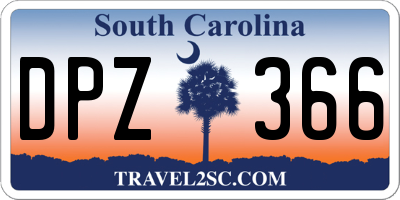 SC license plate DPZ366